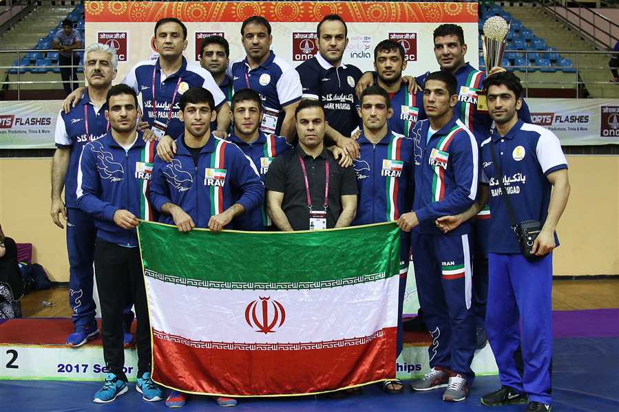 تیم کشتی آزاد ایران با کسب 3 طلا، یک نقره و 4 برنز قهرمان سال 2017 آسیا شد
